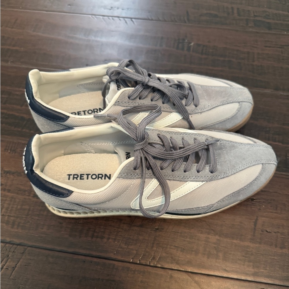Tretorn Rawlins 2.0 leather and suede sporty athletic tennis shoe retro sneakers - Picture 10 of 11